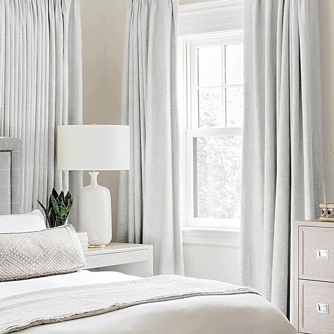 MIULEE 90 Inches Linen Textured Curtains - Image 2