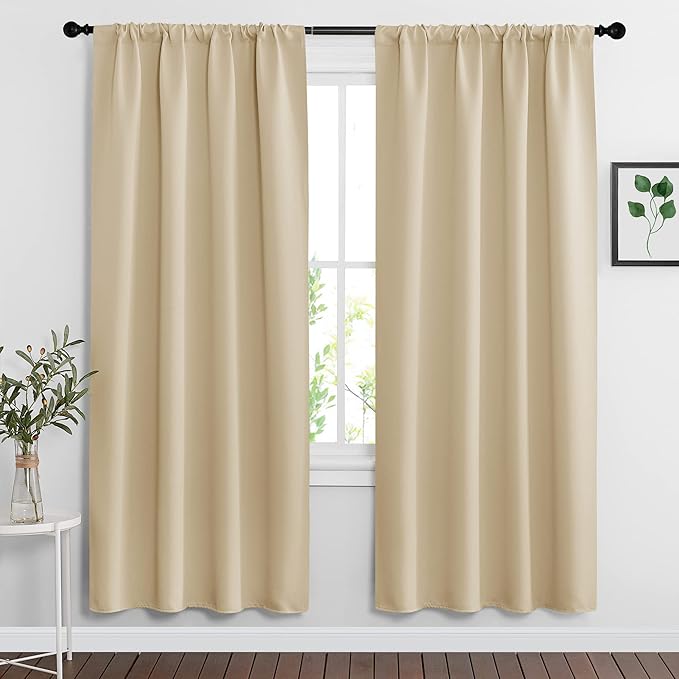 RYB HOME Extra Wide Curtains for Bedroom Living Room 72 inches Long, Thermal by RYBHOME