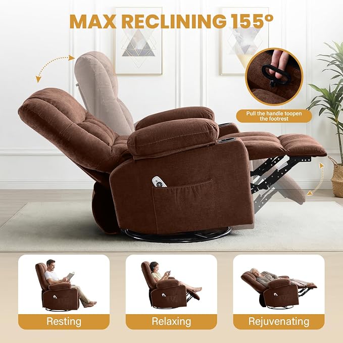 Swivel Recliner Chair for Adults - Image 5