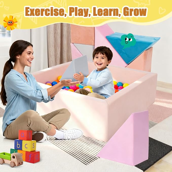 Tangram Puzzles Modular Kids Play Couch Building Fort, Children Explorer Sofa - Image 8