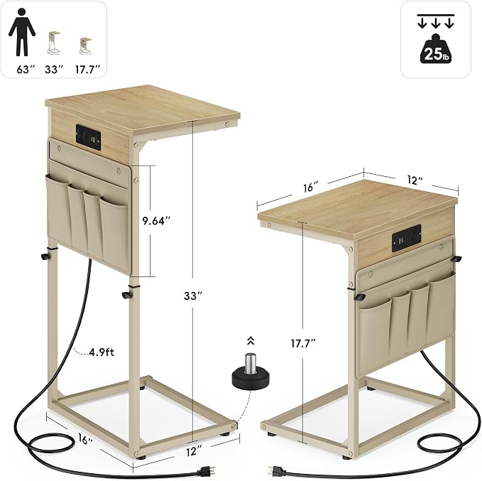 Vagusicc C-Shaped End Table - Image 3