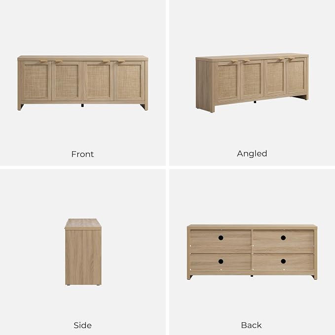 SICOTAS TV Stand for Living Room Boho Entertainment Center for Bedroom - Image 9