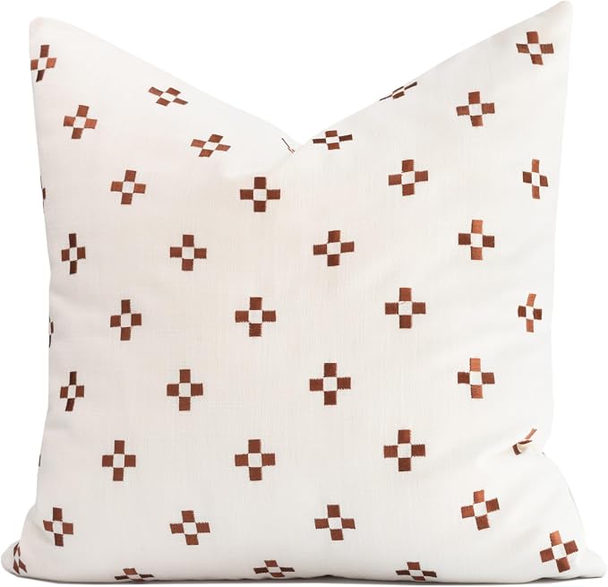 Crumbs Home Modern Farmhouse Fall Linen Indoor Outdoor Throw Pillow Cover Only by CRUMBSHOME