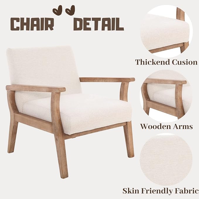 Beige Accent Chairs Set of 2 - Image 6