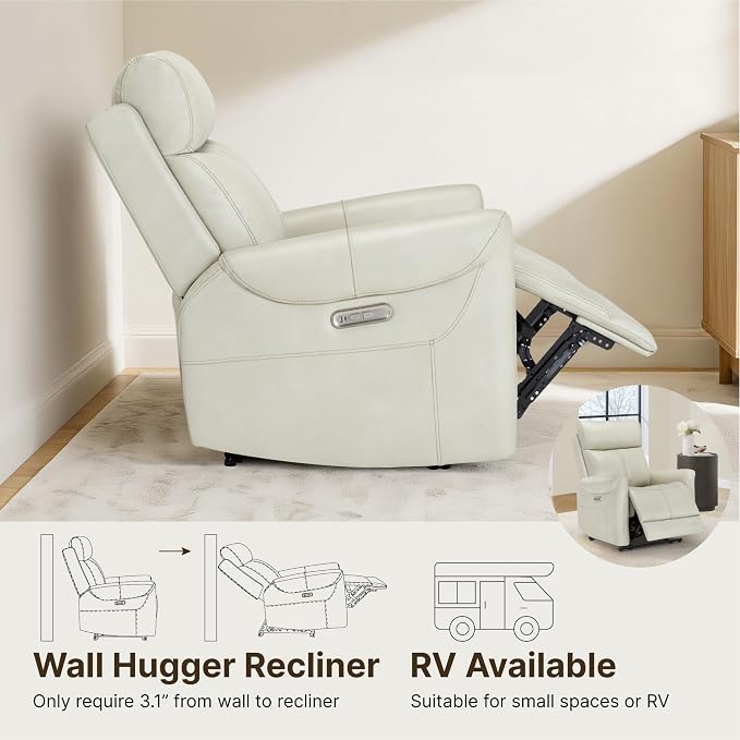 KISLOT Leather Recliner Chair for Adults Wall Hugger RV Recliner - Image 4