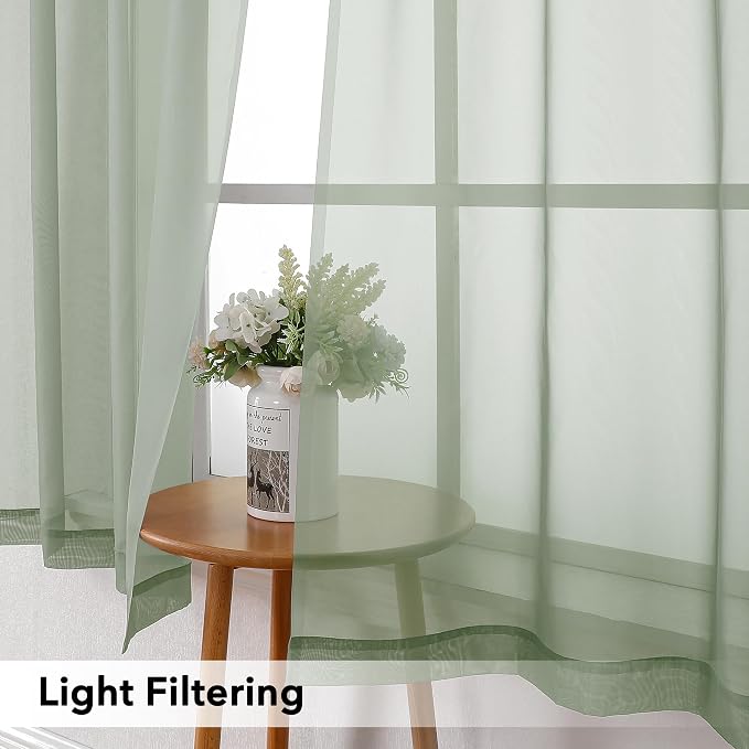 Simplebrand Sage Green Valances 14 Inches Long - Image 3