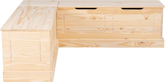 Linon Harris Unfinished Wood Backless Nook - Image 8