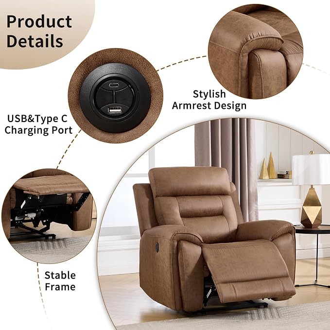 ANJ 2-Piece Faux Leather Power Recliner Sofa Set - Image 3