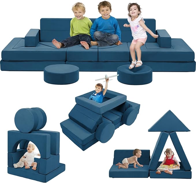 Edbuosy 22Pcs Modular Kids Play Couch by Edbuosy