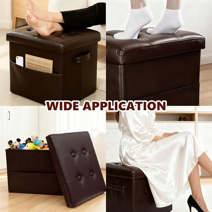 ALASDO Storage Ottoman Footrest Stool Small Ottoman - Image 5
