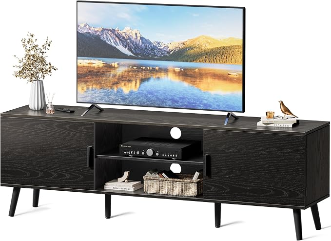 SUPERJARE TV Stand for 55 Inch TV, Entertainment Center by SUPERJARE