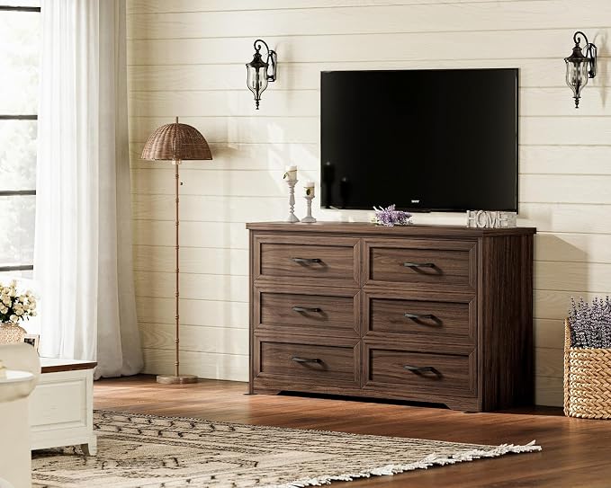 AODK Farmhouse 6 Drawer Dresser - Image 6