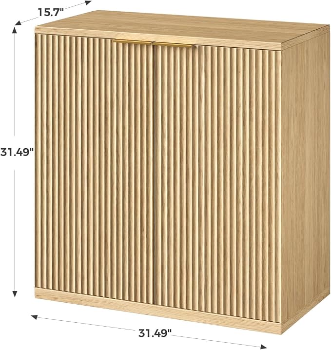 Evermagin 31.5" Oak Buffet Cabinet - Image 2