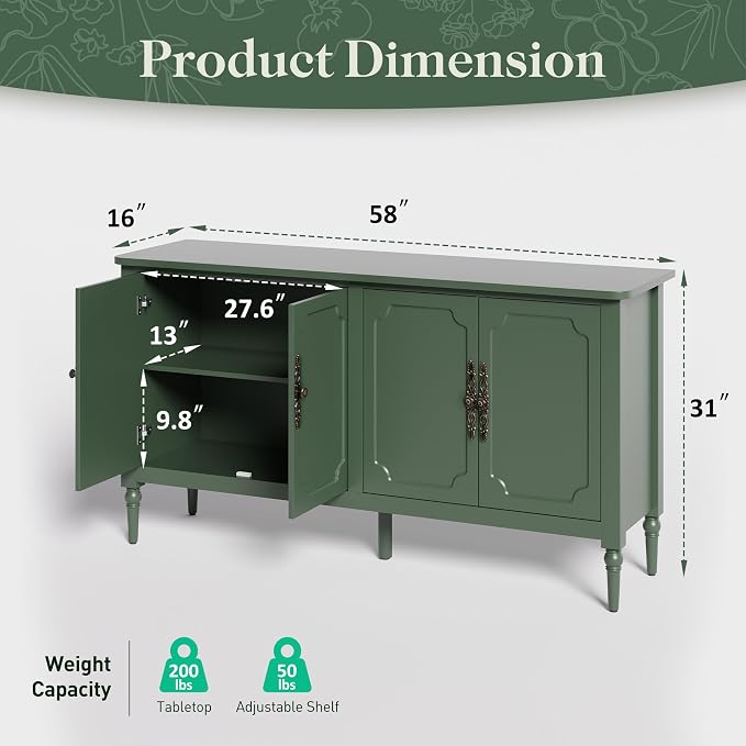 FansaFurn Large Sideboard Buffet Cabinet - Image 2