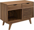 Modway Render Mid-Century Modern Vinyl Record Storage Display Cabinet, 37 Inch by Modway
