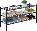 ROMGUAR CRAFT 3-Tier Bamboo Long Shoe Rack, Free Standing Wood Shoe Shelf by ROMGUAR+CRAFT