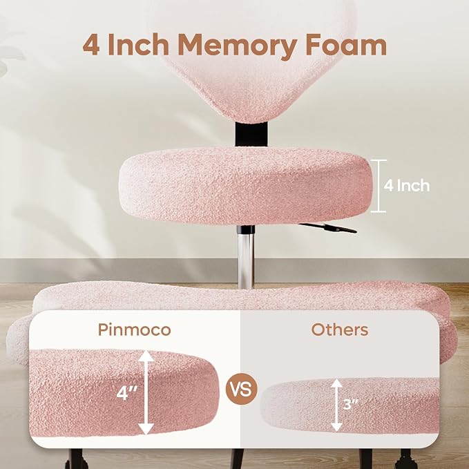 Pinmoco Ergonomic Cross Legged Chair, 360° Swivel Meditation Chair - Image 3