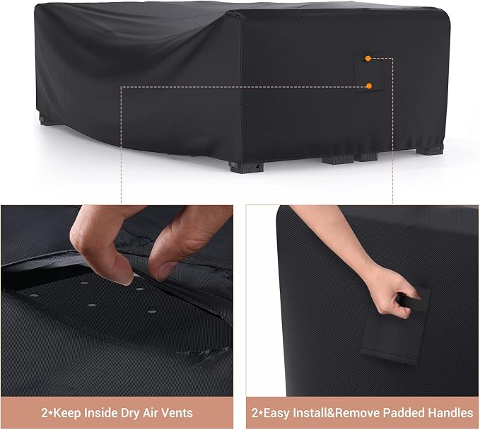Patio Furniture Set Cover Waterproof, Mrrihand Outdoor Sectional Sofa Set Cover - Image 3