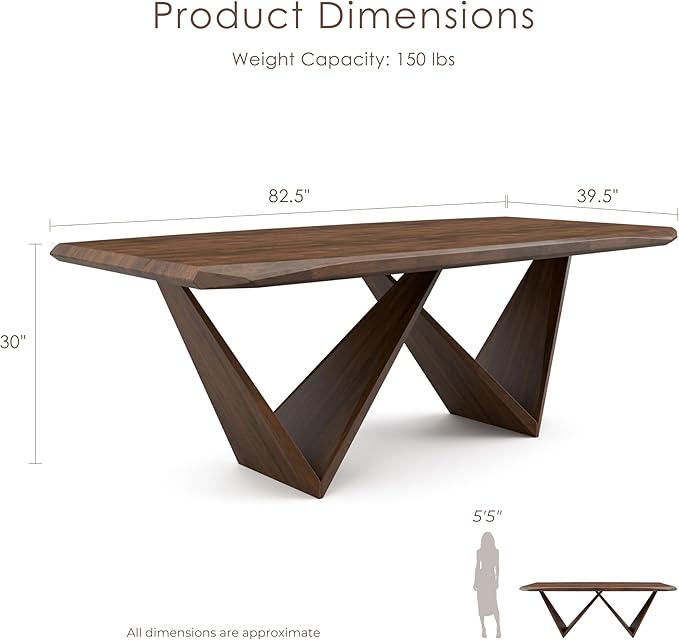 Furniture of America Nazaen III 82.5" Mid-Century Modern Solid Wood Live Edge - Image 2