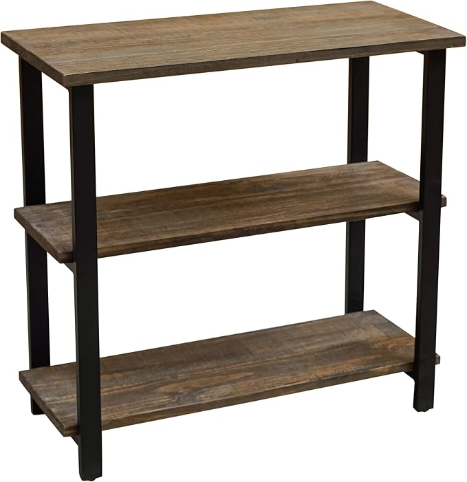 Alaterre Furniture Pomona Living Room 3-Tier Solid Wood Under-Window Bookshelf - Image 11