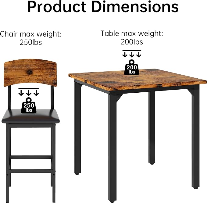 AWQM 5-Piece Dining Table Set, Dining Table Set - Image 7