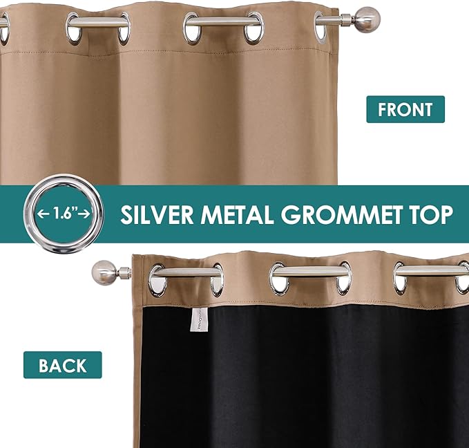 ChrisDowa 100% Blackout Curtains 90 inch Long - Image 3