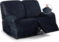 ANARACHON Leather Look Loveseat Recliner Cover, 6-Pieces Stretch Dual Recliner by ANARACHON