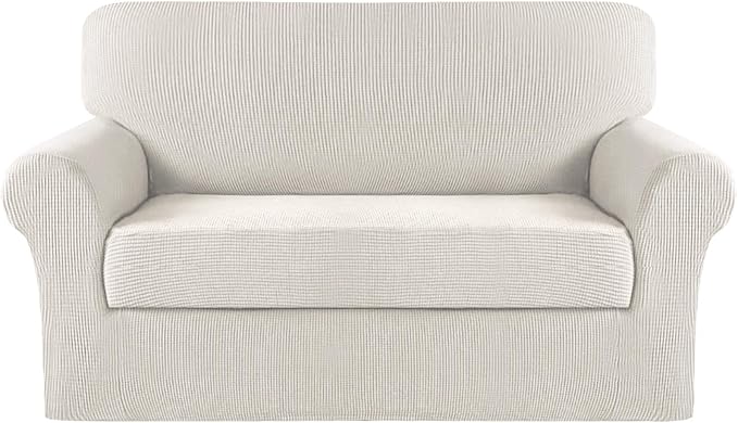 Turquoize Stretch Sofa Slipcover 2 Pieces Sofa Cover Couch Cover by Turquoize