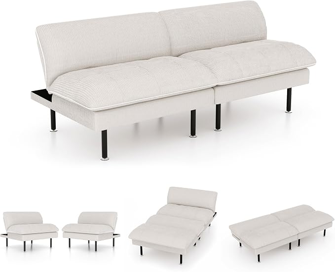 Ribilake 70" Futon Sofa Bed, 4 in 1 Multi-Function Couch Sleeper - Image 4