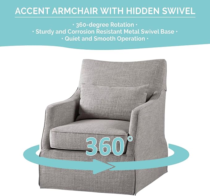 Martha Stewart London Swivel Chair - Image 5