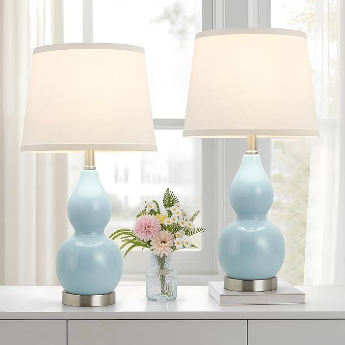 GyroVu 22" Table Lamp Set of 2, Color Temperature Adjustable Double Gourd - Image 7