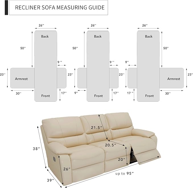 Easy-Going Oversized Recliner Reversible Couch Cover - Image 6