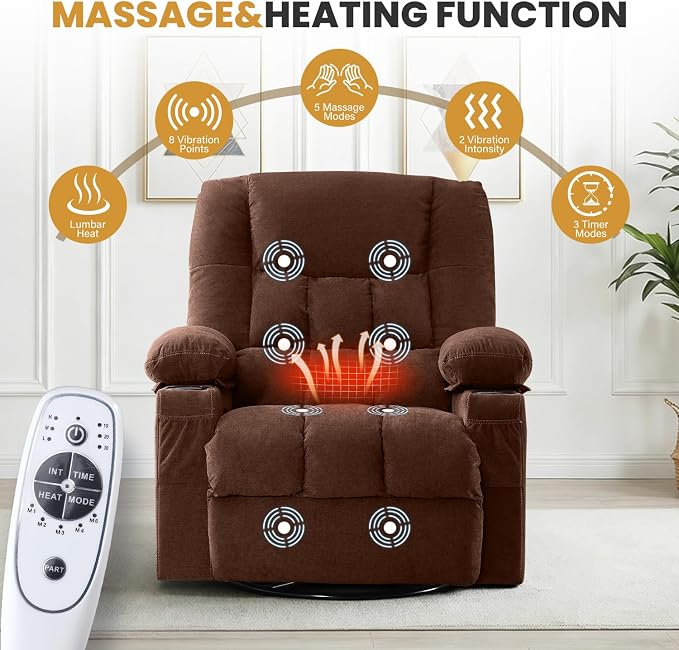 Swivel Recliner Chair for Adults - Image 3