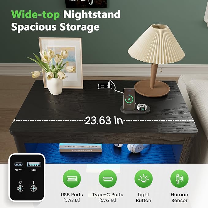 HNEBC Nightstand with Gun Drawer - Image 4