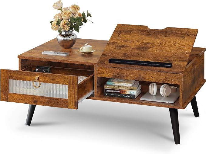 WLIVE Coffee Table, Lift Top Coffee Table - Image 8