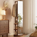 WoodsWhisper Full Length Mirror Coat Rack Solid Wood Floor Mirror 66"x12" Full by Unknown