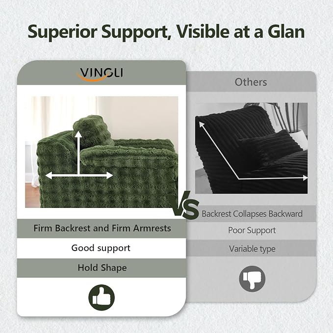 VINGLI Boneless Chaise Lounge Chair Indoor, 55.5" Deep Seat Sleeper Sofa Bed - Image 4