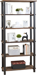 Alaterre Furniture Pomona Living Room 6-Tier Solid Wood Bookcase by AlaterreFurniture