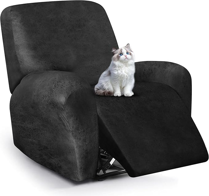 ANARACHON Leather Look Recliner Chair Covers, 4-Pieces Stretch Recliner Cover by ANARACHON