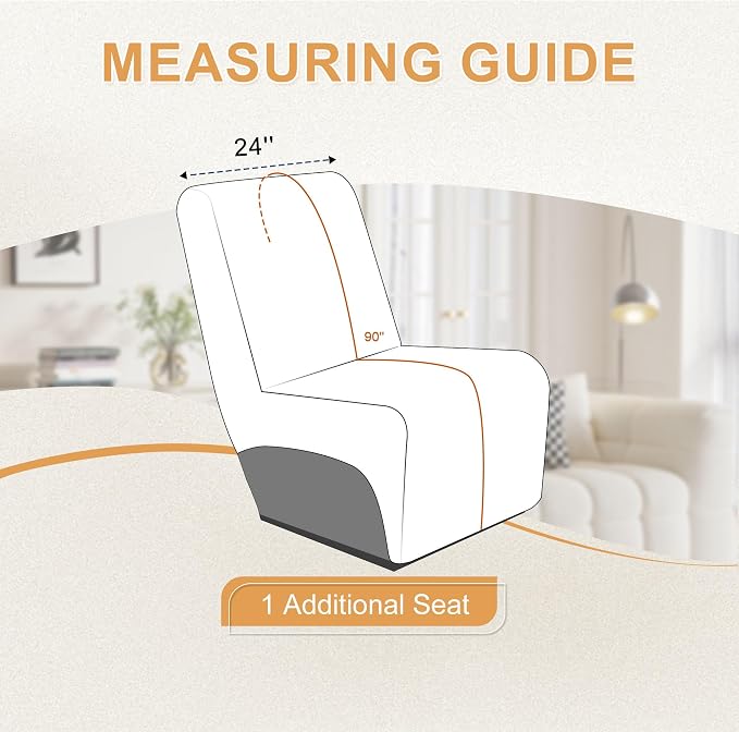 HDCAXKJ 100% Waterproof Reclining Sectional Couch Covers L Shape Recliner Sofa - Image 2