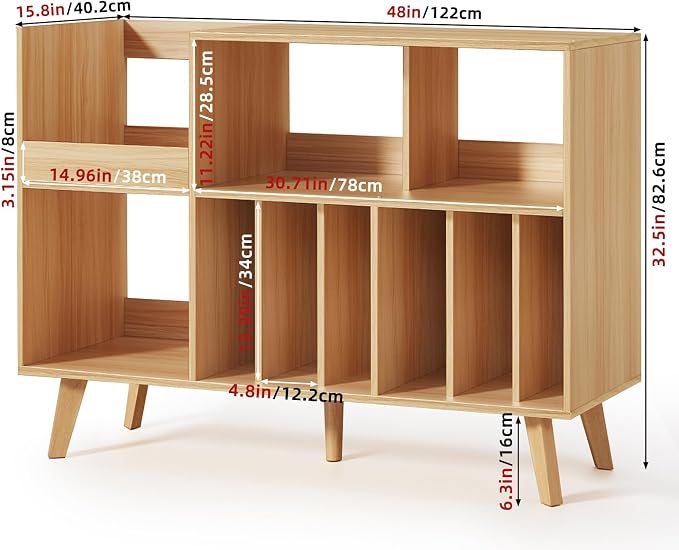 LELELINKY Large 48'' Record Player Stand - Image 2