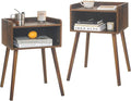 MaxSmeo Night Stand Set 2, Mid Century Modern Side Table Bedroom by MaxSmeo