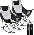 SUNNYFEEL Oversized Rocking Camping Chair 2 Pack, Fully Padded Patio Chair by SunnyFeelCamping