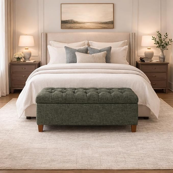 Homepop Home Decor Tufted Ainsley Button Storage Ottoman Bench - Image 4