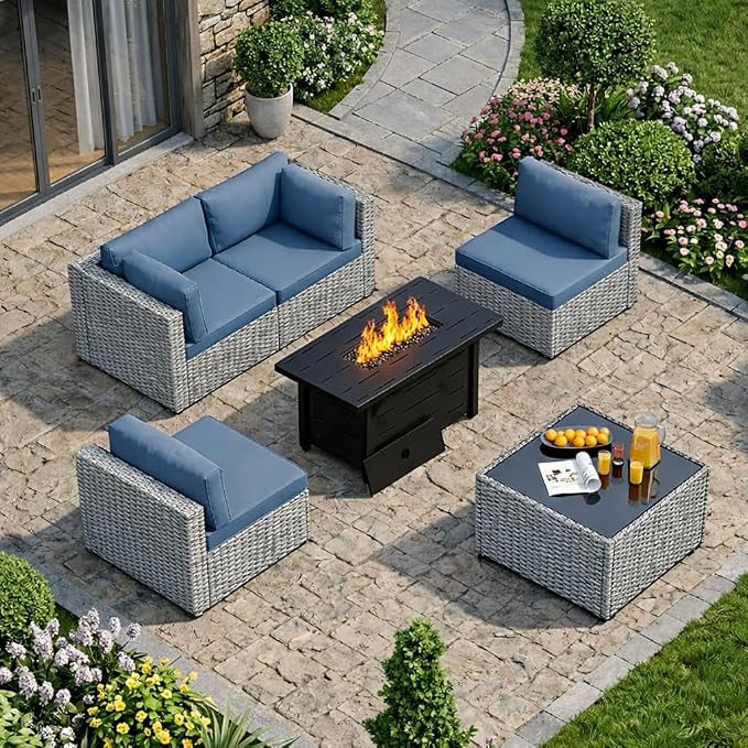 SUNLEI 5 Piece Outdoor Patio Furniture Set by SUNLEI