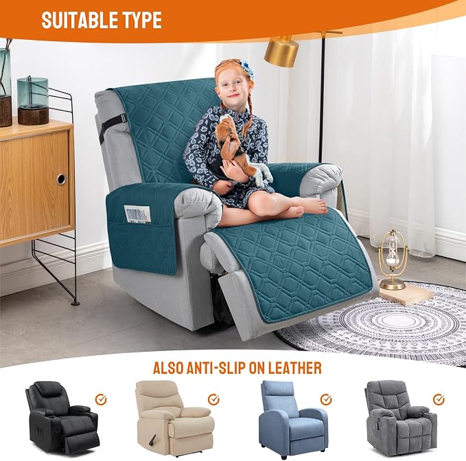 VANSOFY 100% Waterproof Recliner Chair Covers, Recliner Cover Non-Slip Dog - Image 5