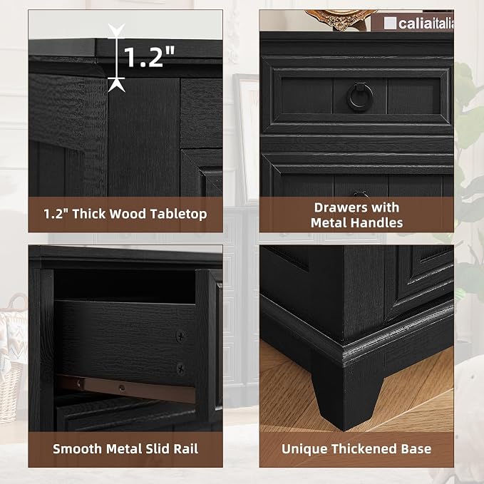 Joaxswe Farmhouse 5 Drawer Dresser - Image 11