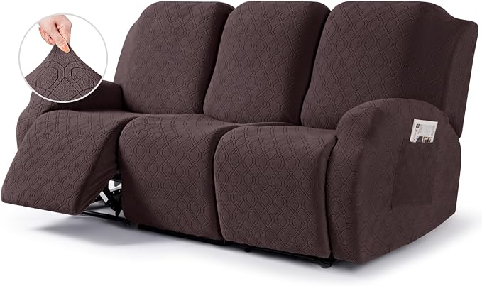 VANSOFY Recliner Cover, 3-Pieces Stretch Reclining Couch Covers by VANSOFYFURNITURECOVERS