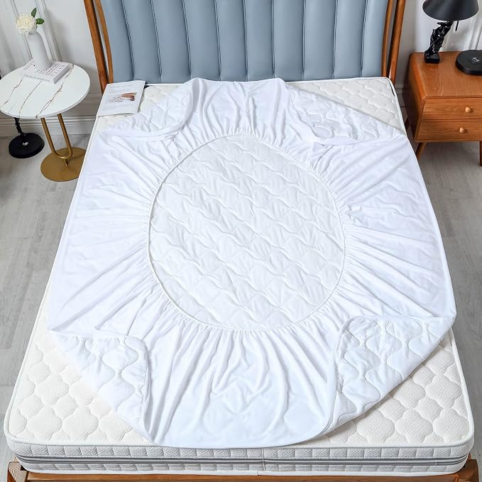 Quilted Waterproof Full Size Mattress Protector Pad - Image 6