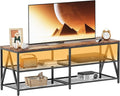 55 inch TV Stand with 3-Tier Open Shelf, Entertainment Center with Power by Katrawu